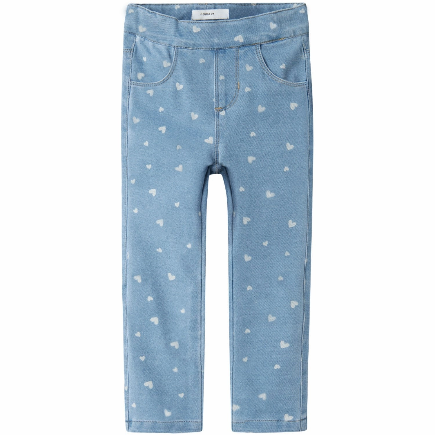 Name It Light Blue Denim Heart Salli Slim Denim Leggings Noos All Purpose