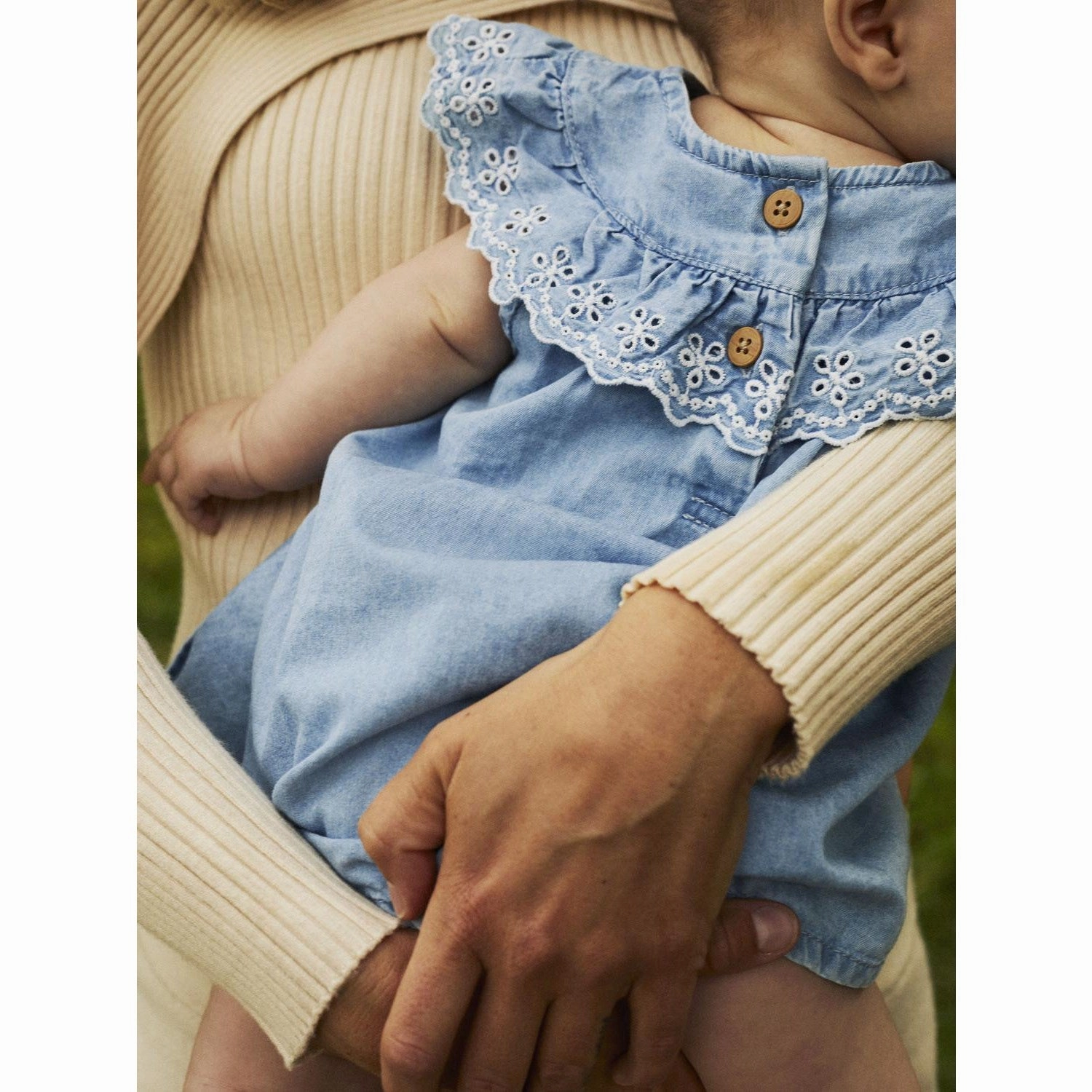 Subtle Mood Feminine Cut Name It Light Blue Denim Hera Denim Dress