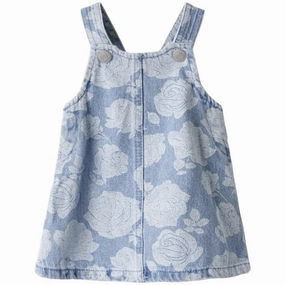 Name It Light Blue Denim Nbfsilla Dnm Bib Spencer Dress 2121-Za H Flexible Fit Chic Style