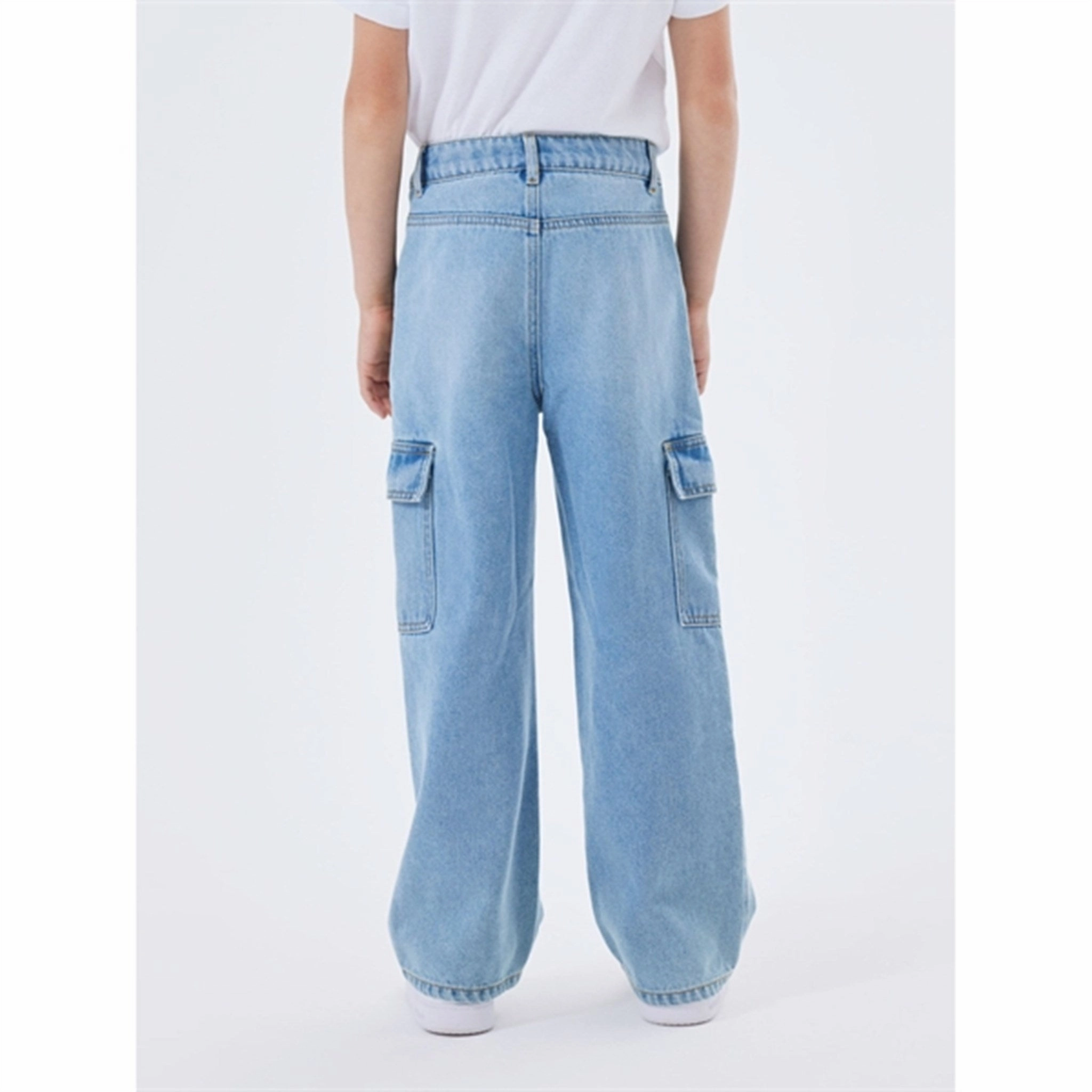 Name it Light Blue Denim Rose Wide Cargo Jeans Noos All Fit Style classic clothing