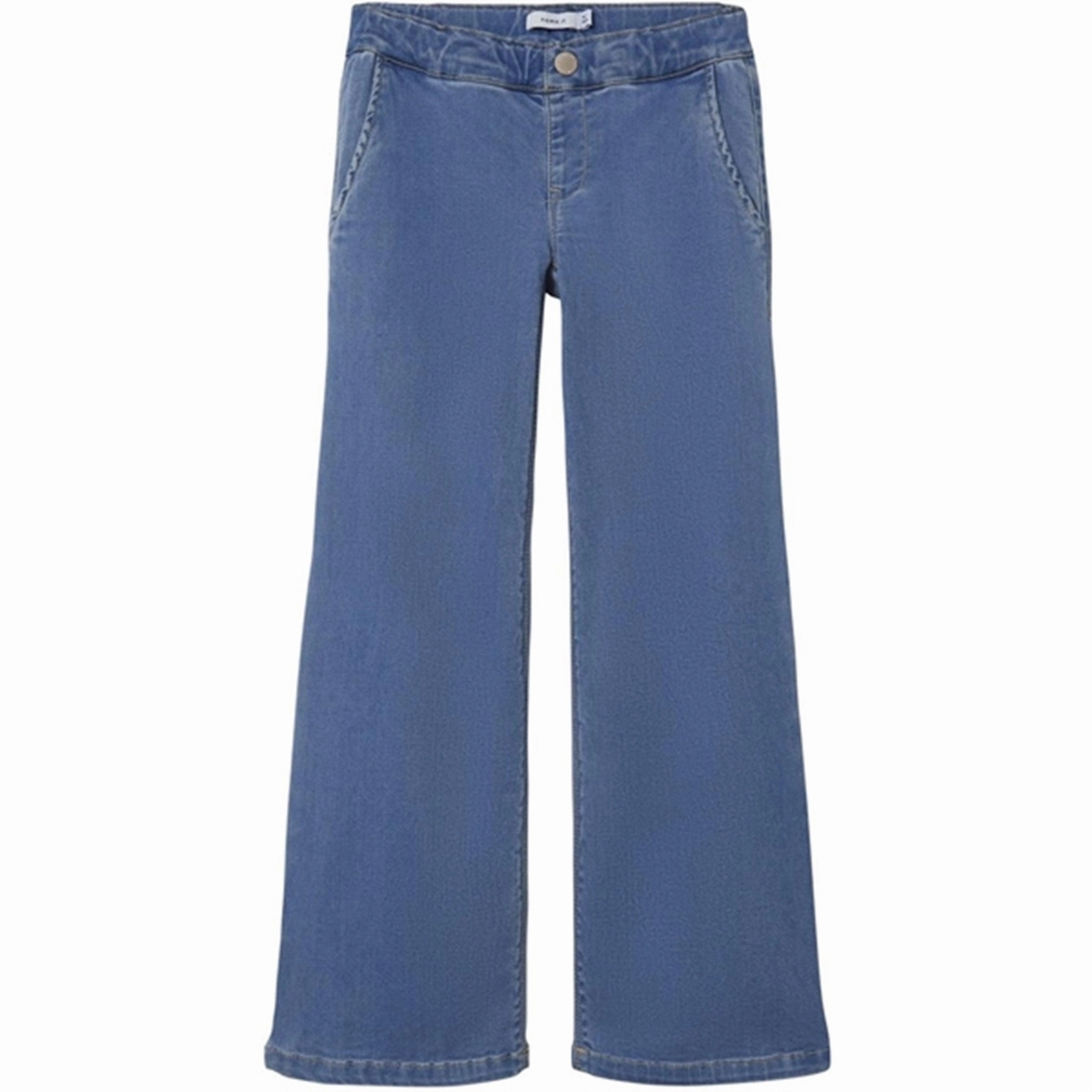Simple Fashion Movement Friendly Name it Light Blue Denim Salli Wide Jeans Noos
