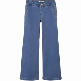 Simple Fashion Movement Friendly Name it Light Blue Denim Salli Wide Jeans Noos
