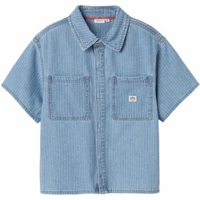Name It Light Blue Denim Stripes Felix Denim Shirt Stylish Appearance