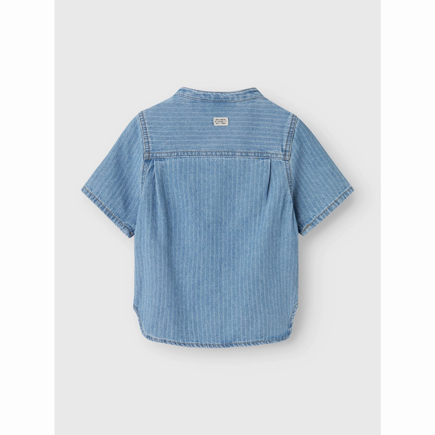Name It Light Blue Denim Stripes Fido Denim Shirt Roomy Cut