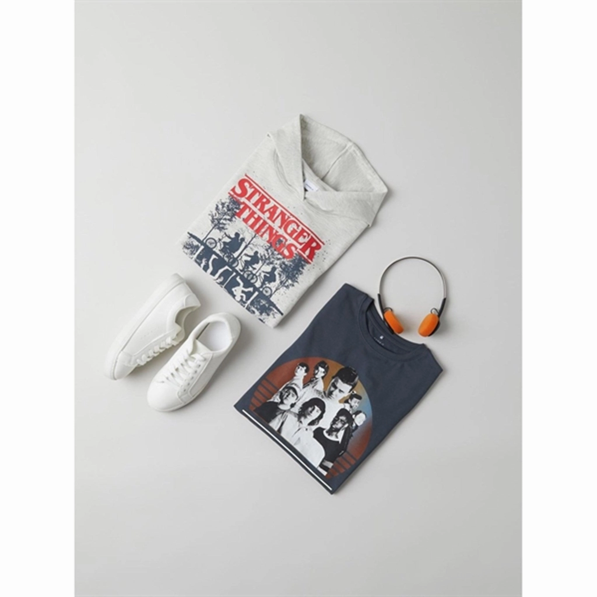 Name it Light Grey Melange Finny Stranger Things Sweatshirt Beach Walk