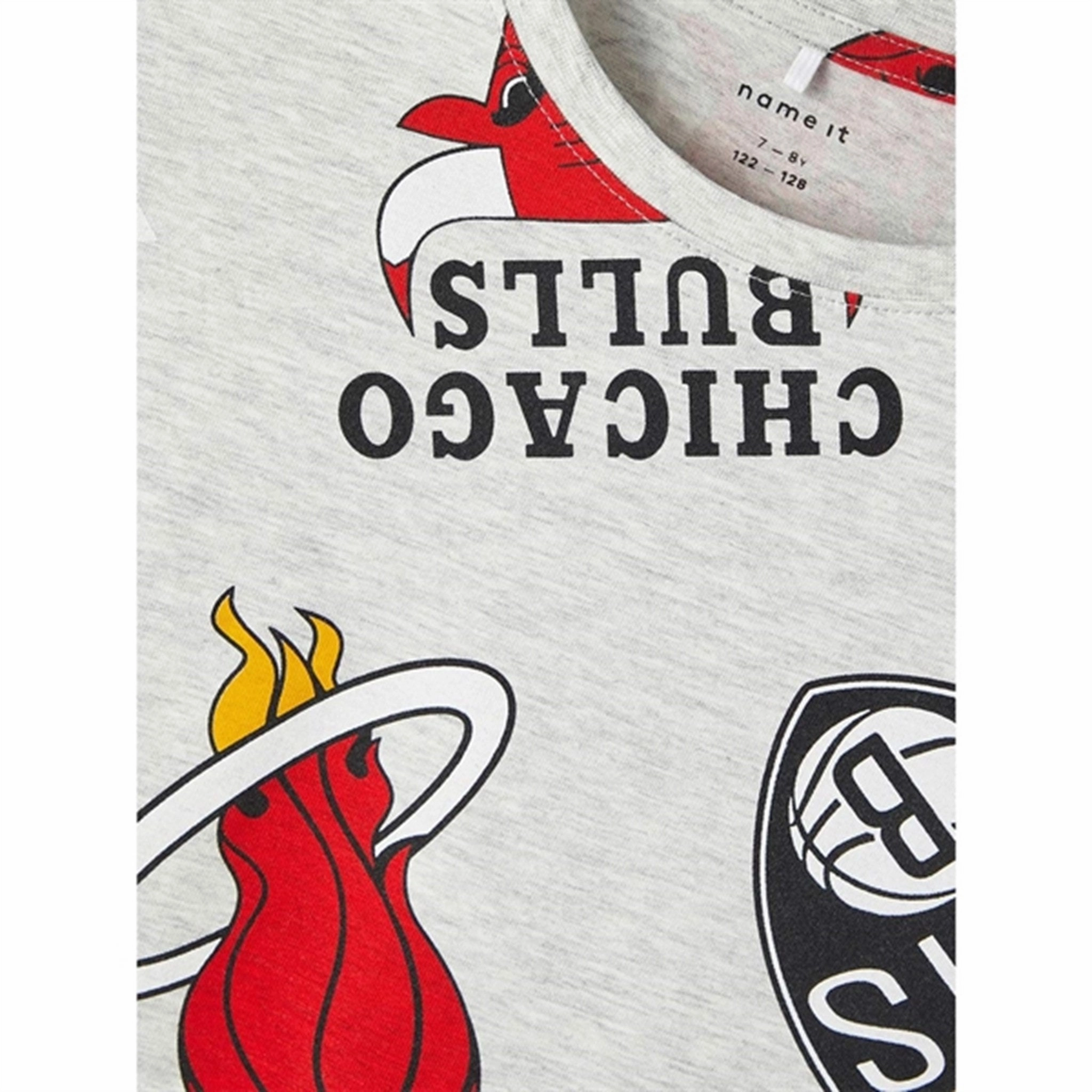 Name it Light Grey Melange Mango NBA T-Shirt Stylish Layering Layering Piece