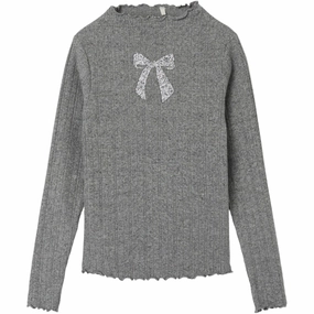 Name It Light Grey Melange Rumala Blouse Coastal Vibes Loose Comfort