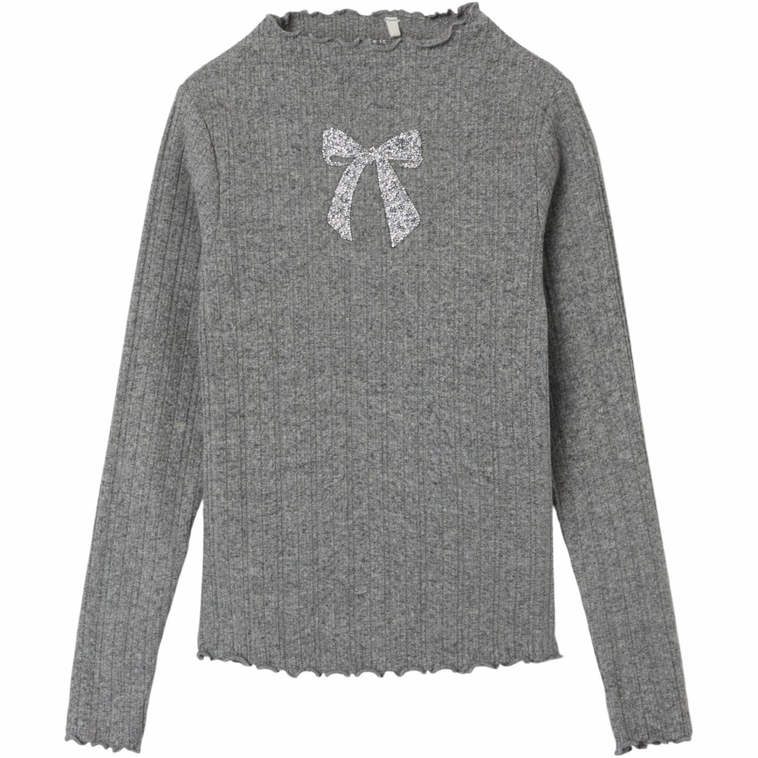 Name It Light Grey Melange Rumala Blouse Coastal Vibes Loose Comfort