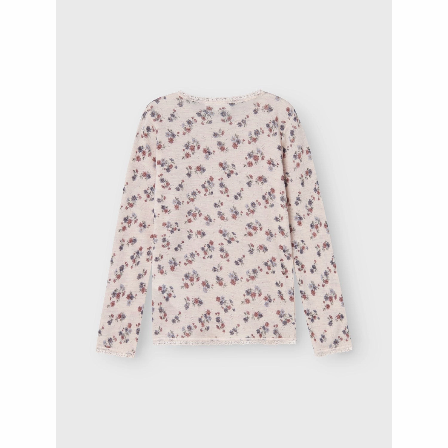 Name It Lilac Ash Wang Wool Needle Blouse Loose Comfort Casual Wear