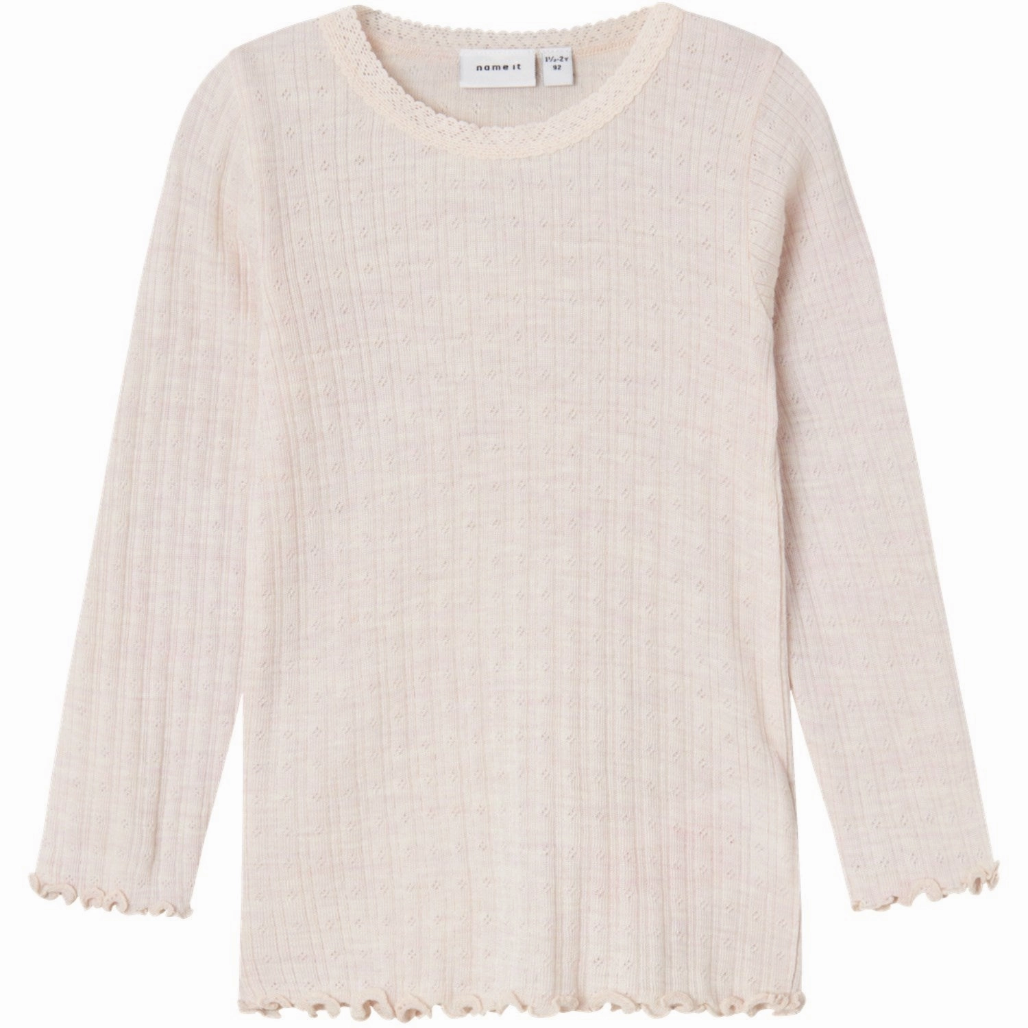 Urban Trend Timeless Piece Name It Lilac Ash Wossa Wool/Silk Rib Blouse