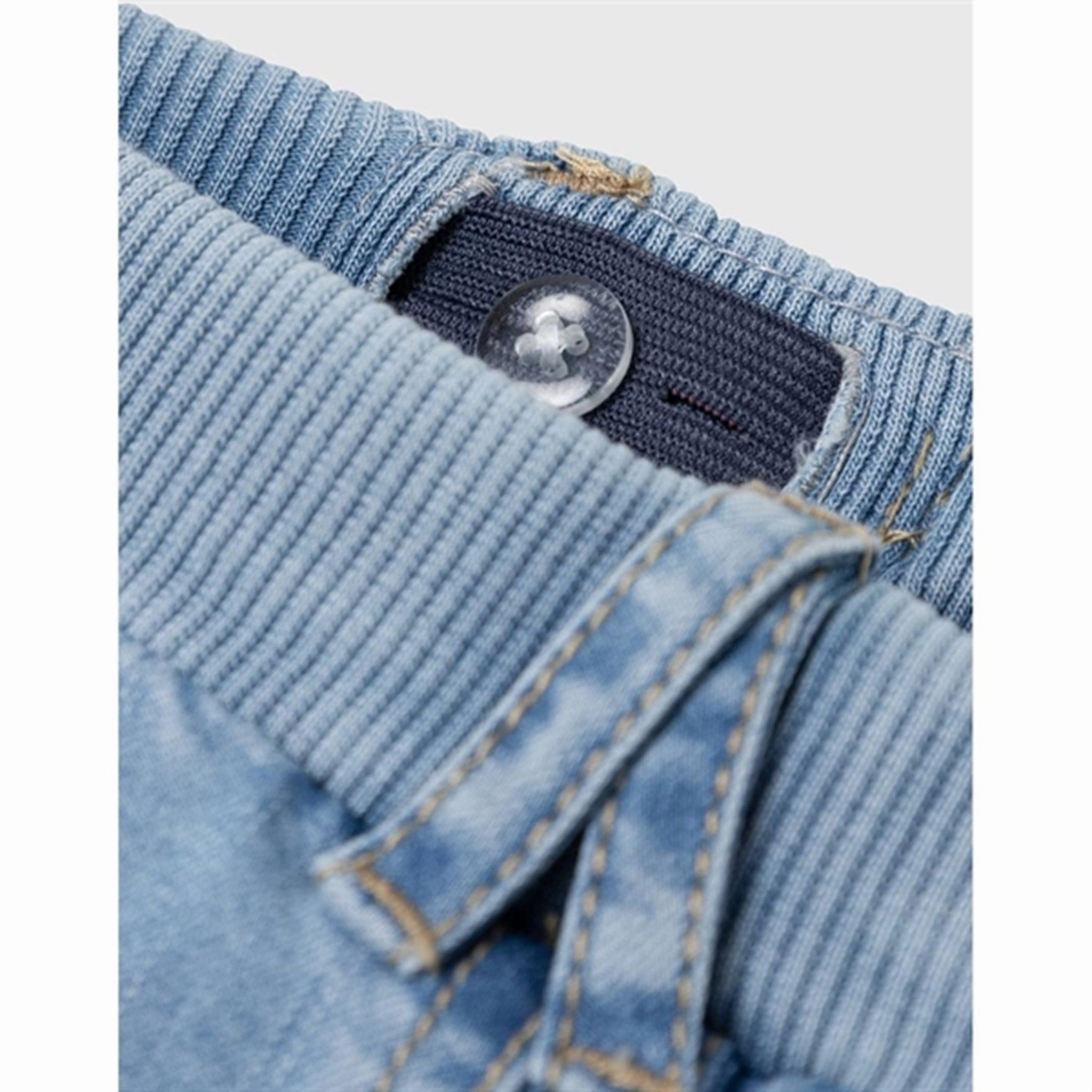 Name it Medium Blue Denim Ben Baggy Cargo Jeans Noos abrasion resistant coating