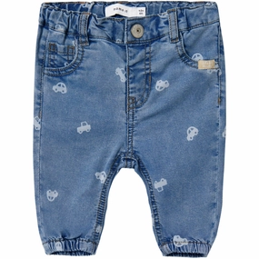 Name It Medium Blue Denim Ben Tapered AOP Jeans Outfit Vibe