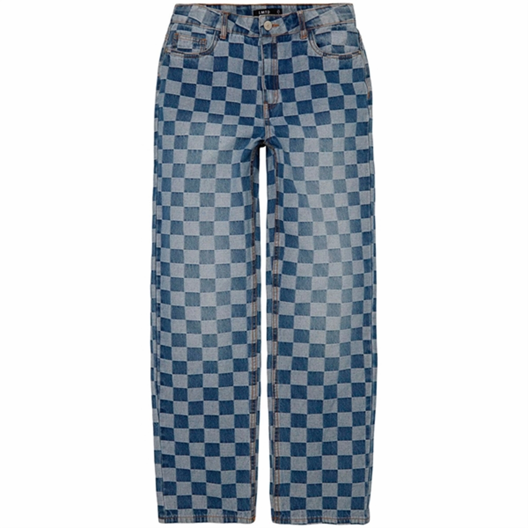 Bold Casual Friday Name it Medium Blue Denim Checkizza Straight Jeans