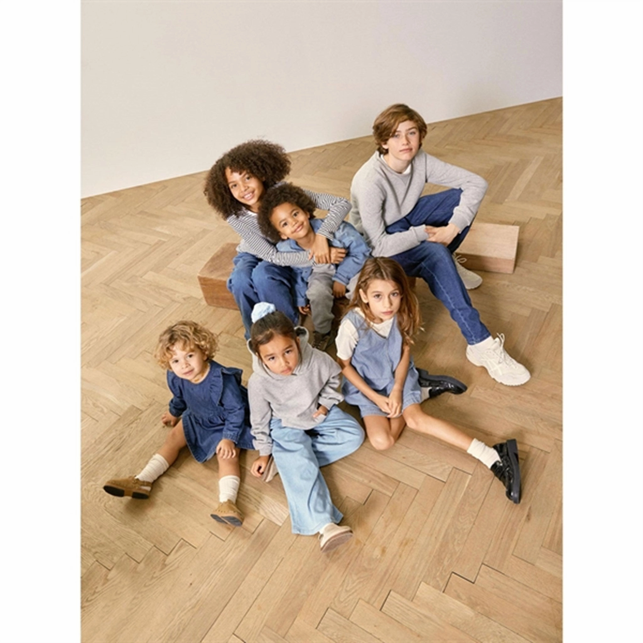 Versatile Wearable Light Soft Name it Medium Blue Denim Fida Loose Denim Dress