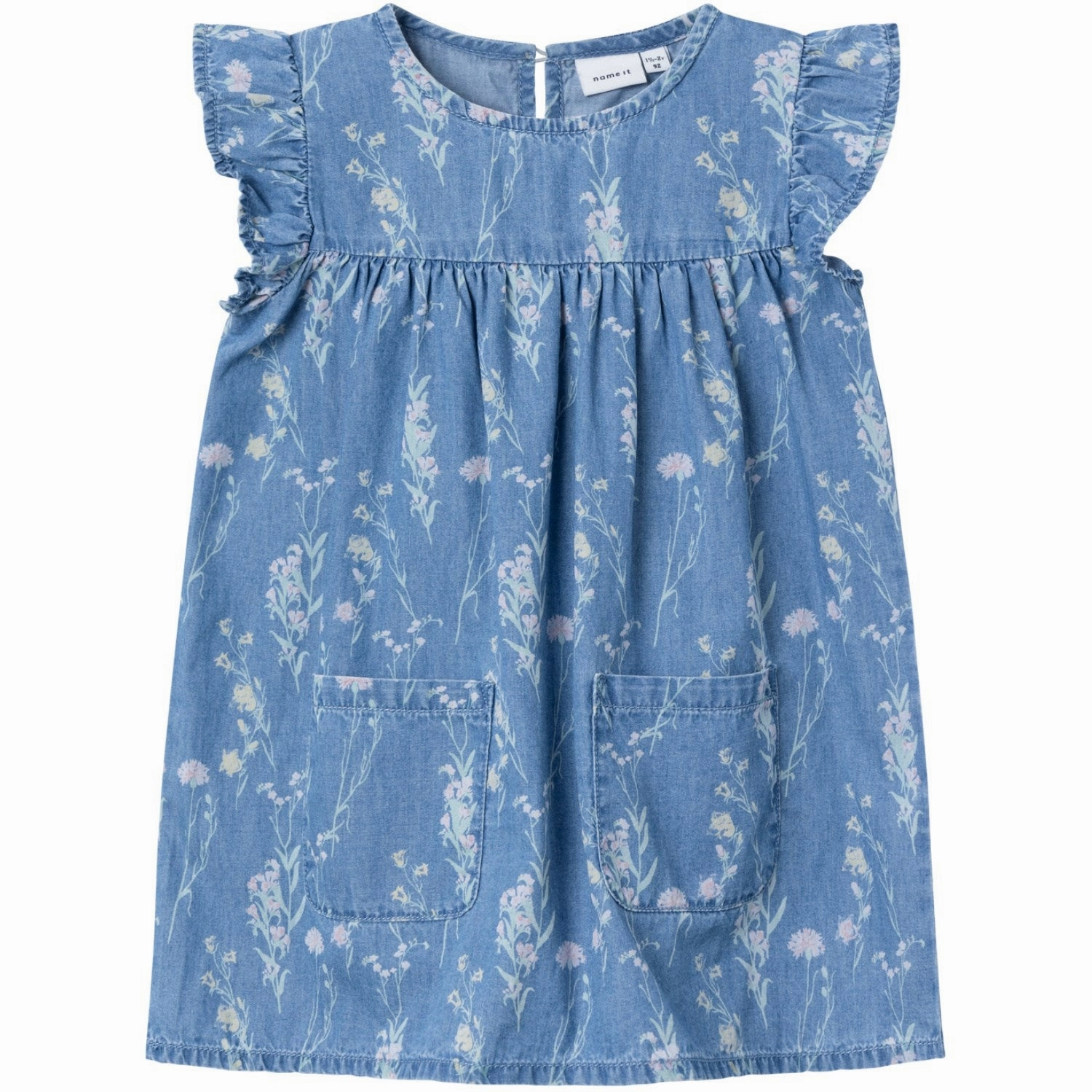 Name It Medium Blue Denim Gry Denim Dress Cool Undertone