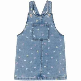 Name it Medium Blue Denim Hearts Rosa Denim Dress Easy Pick