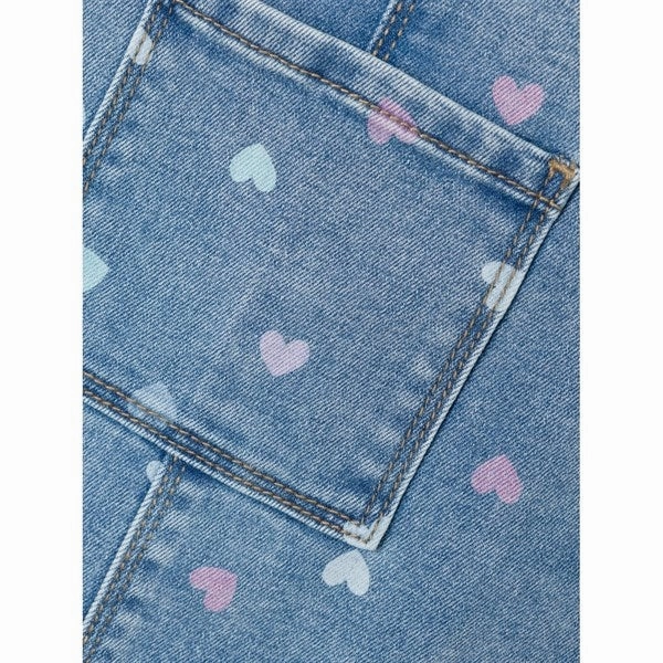 Dreamy Silhouette Beach Walk Name it Medium Blue Denim Hearts Rosa Denim Dress