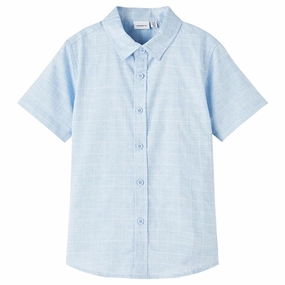 Temperature Regulating Functional Design Name it Medium Blue Denim Huholle Shirt