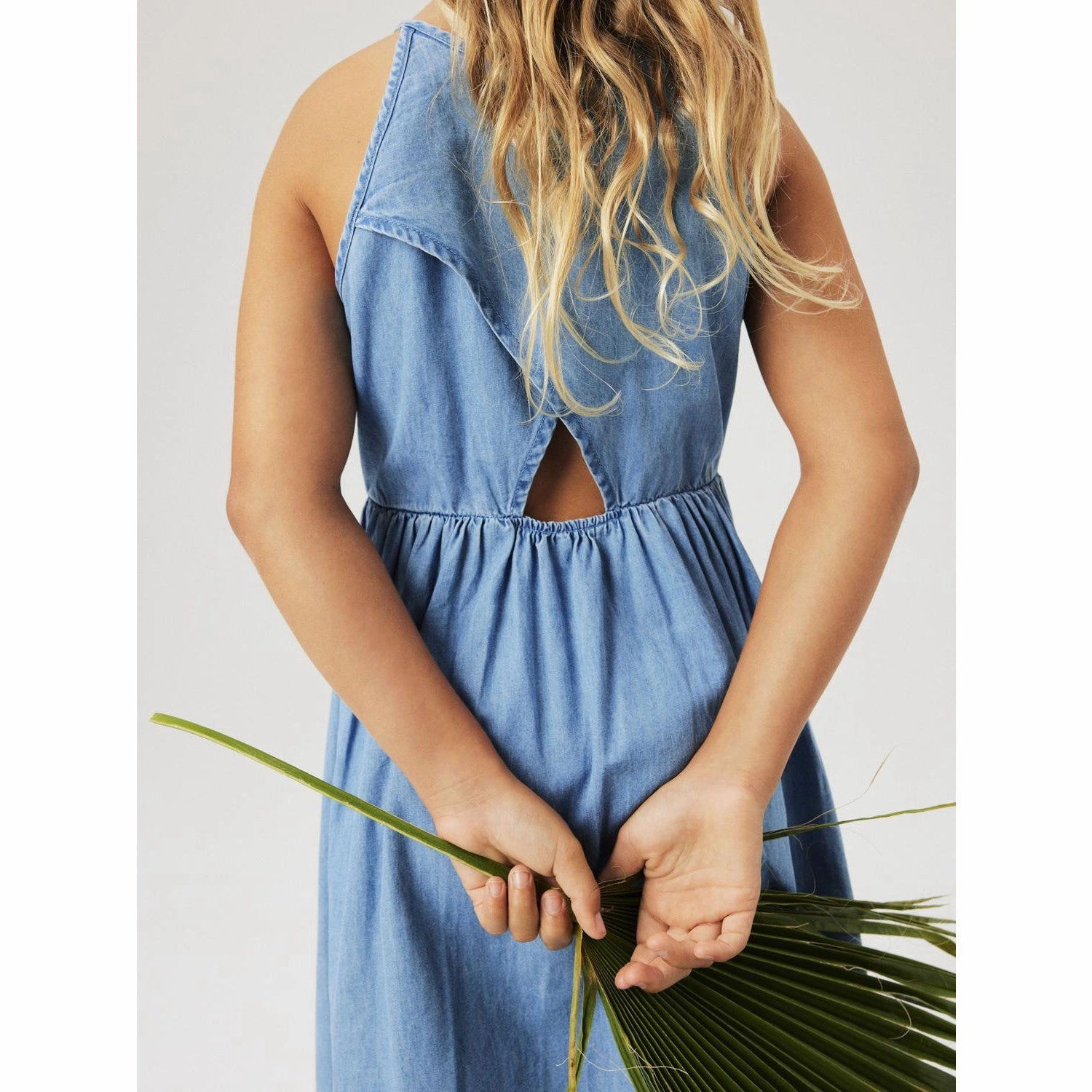 Name It Medium Blue Denim Joy Strap Denim Dress Clean Aesthetic