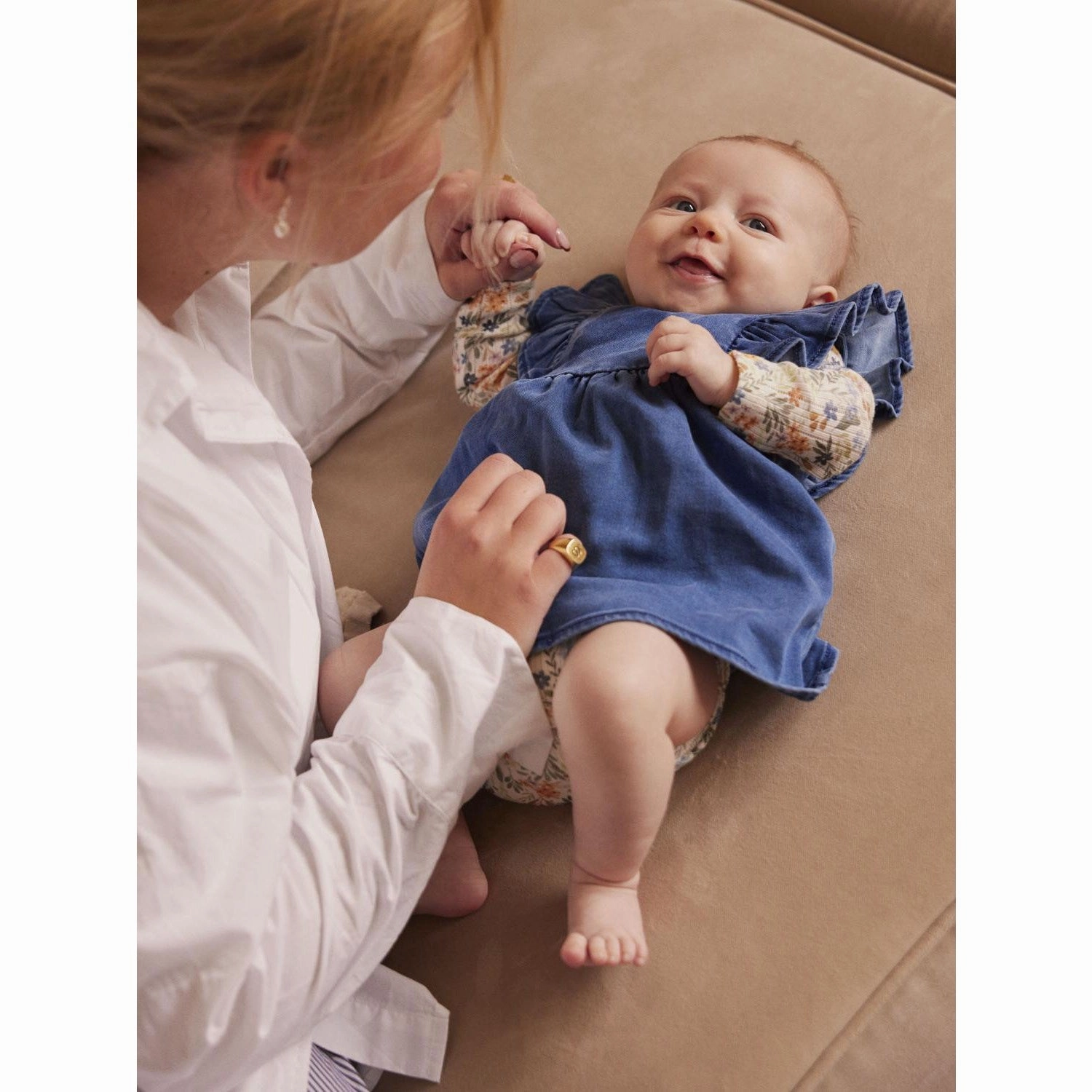 Name It Medium Blue Denim Lotus Denim Dress Simple Profile Work or Play