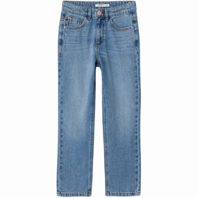 Name it Medium Blue Denim Rose Straight Jeans Noos Versatile Winter Warmth Festival Outfit Comfy