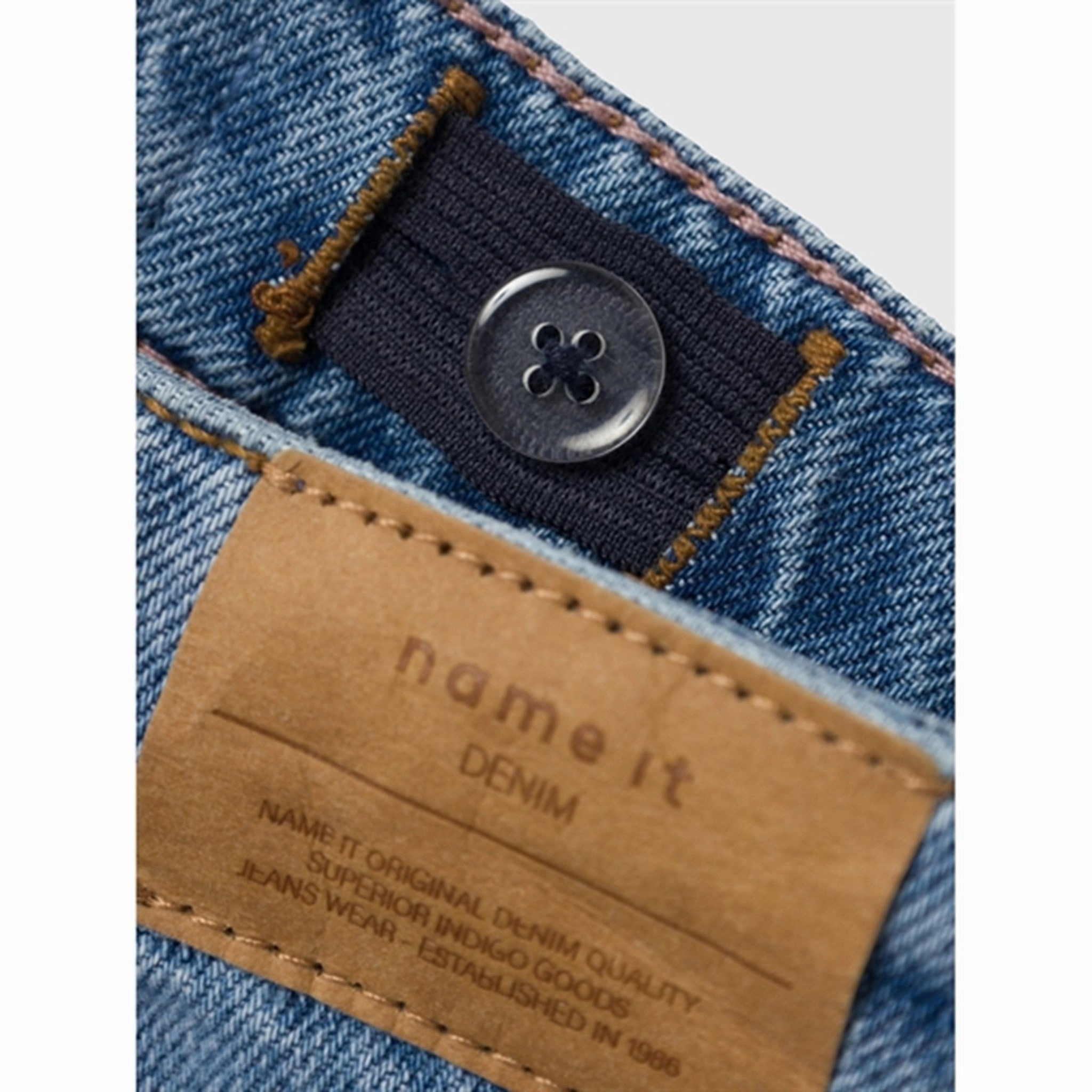 Cool And Simple Name it Medium Blue Denim Rose Straight Jeans Noos