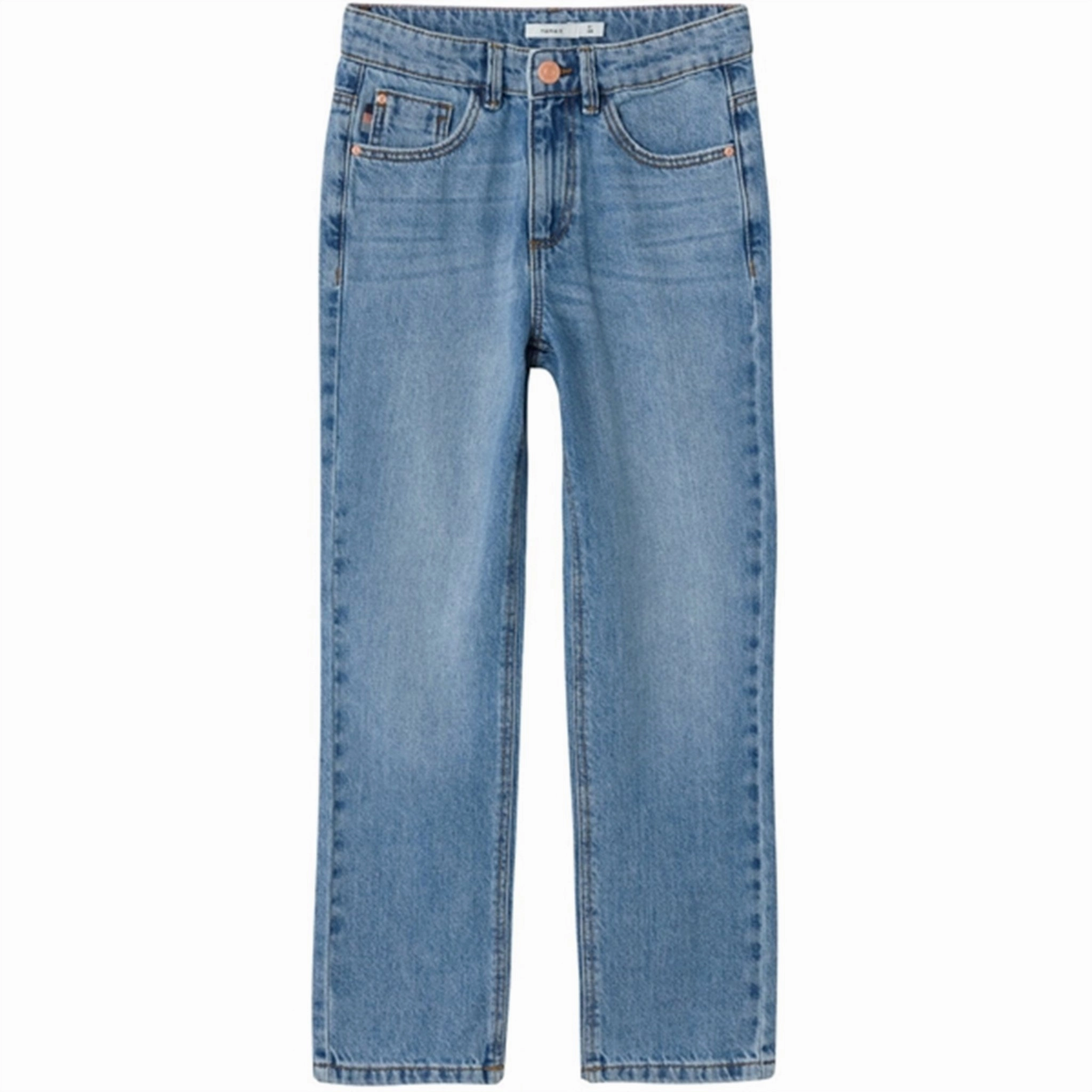 Name it Medium Blue Denim Rose Straight Jeans Noos Versatile Winter Warmth Festival Outfit Comfy