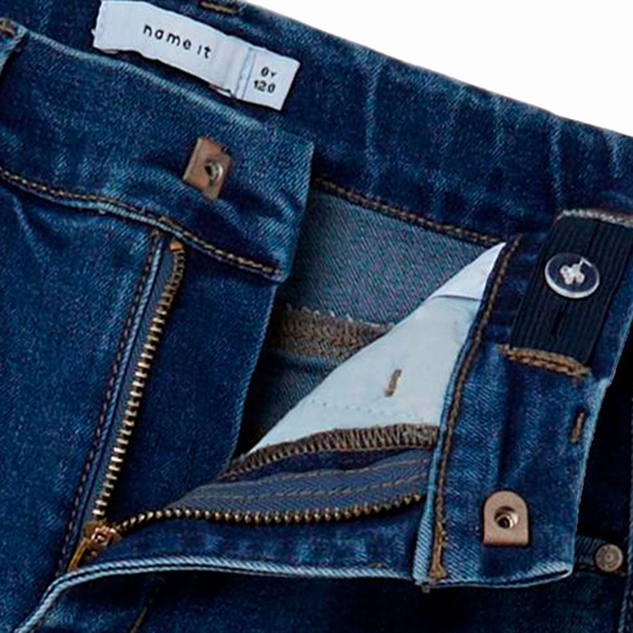 Daily Wear Breathable Classic Name it Medium Blue Denim Rose Wide Jeans Noos