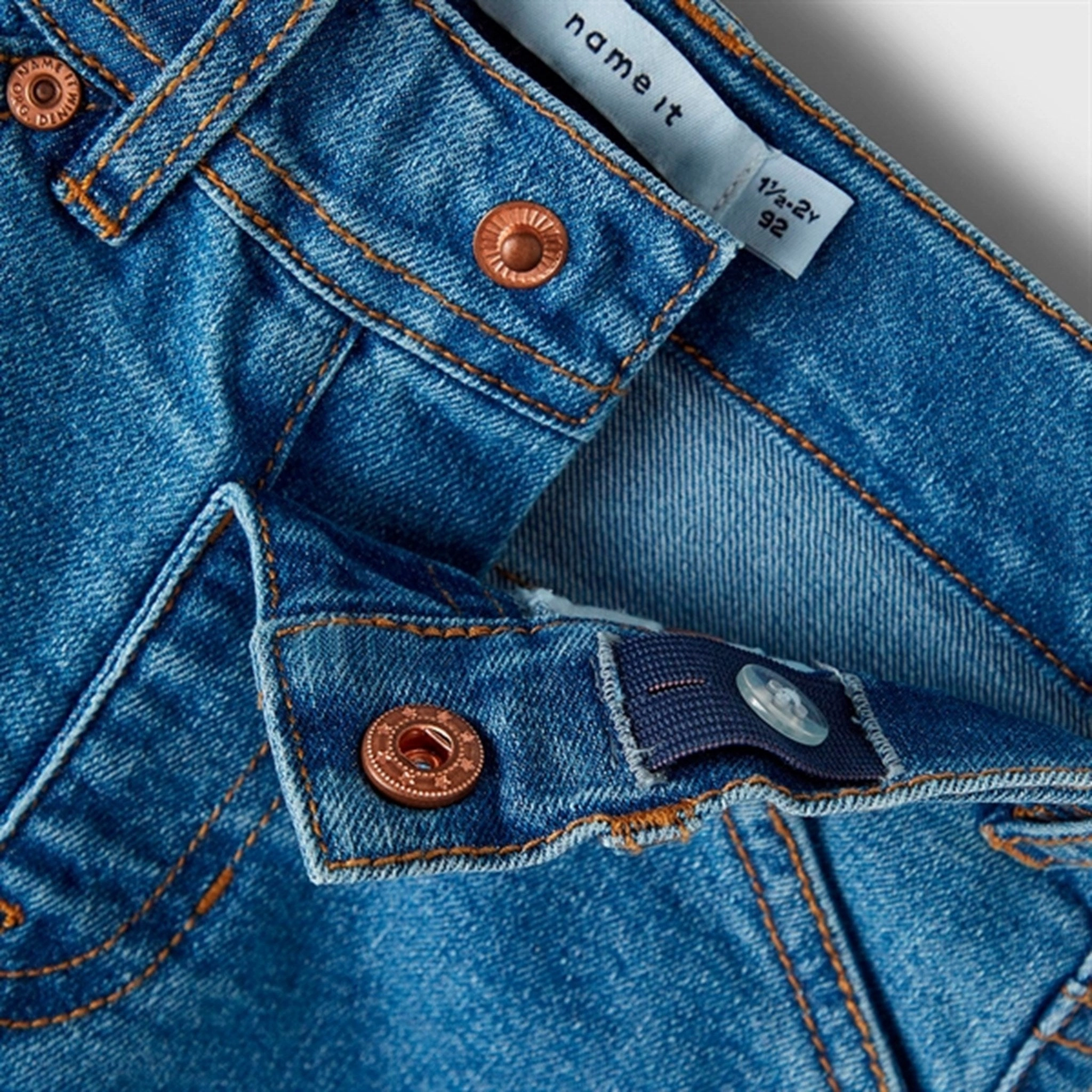 Name it Medium Blue Denim Ryan Straight Jeans Noos Stone Wash Finish Summer Vibes