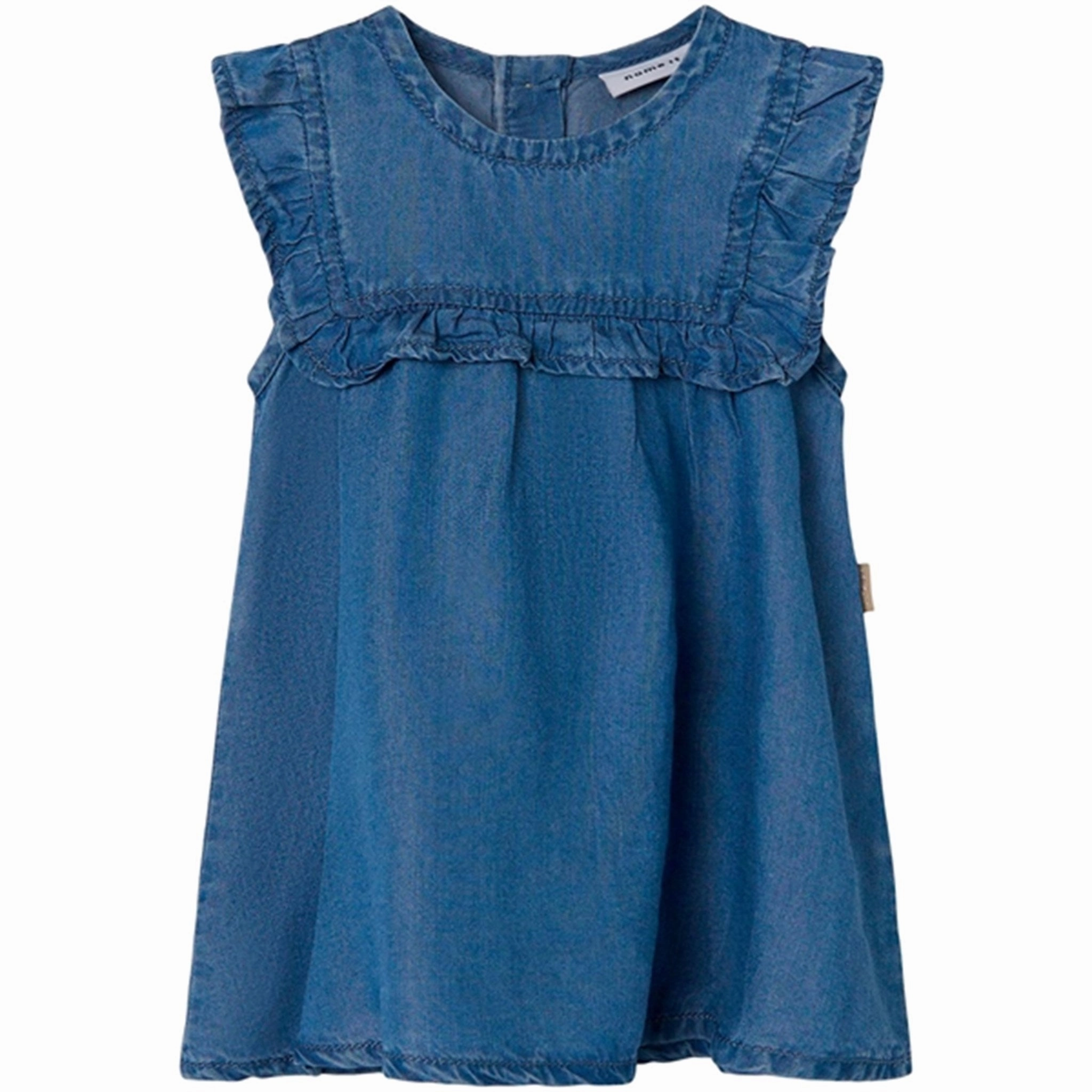 Name it Medium Blue Denim Trine Dress Mermaid-Hem Smart Style