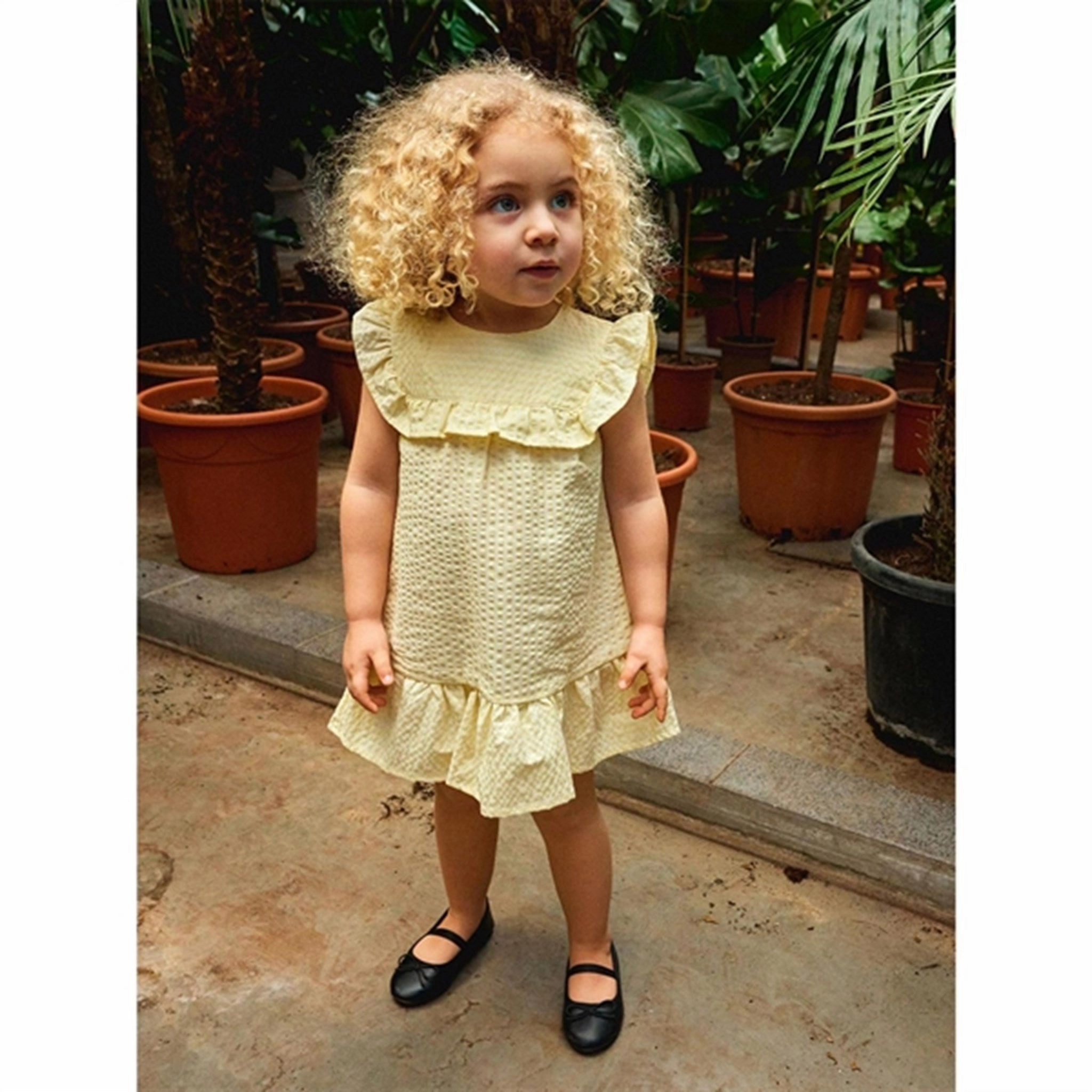 Date night Name it Misted Yellow Ferille Dress