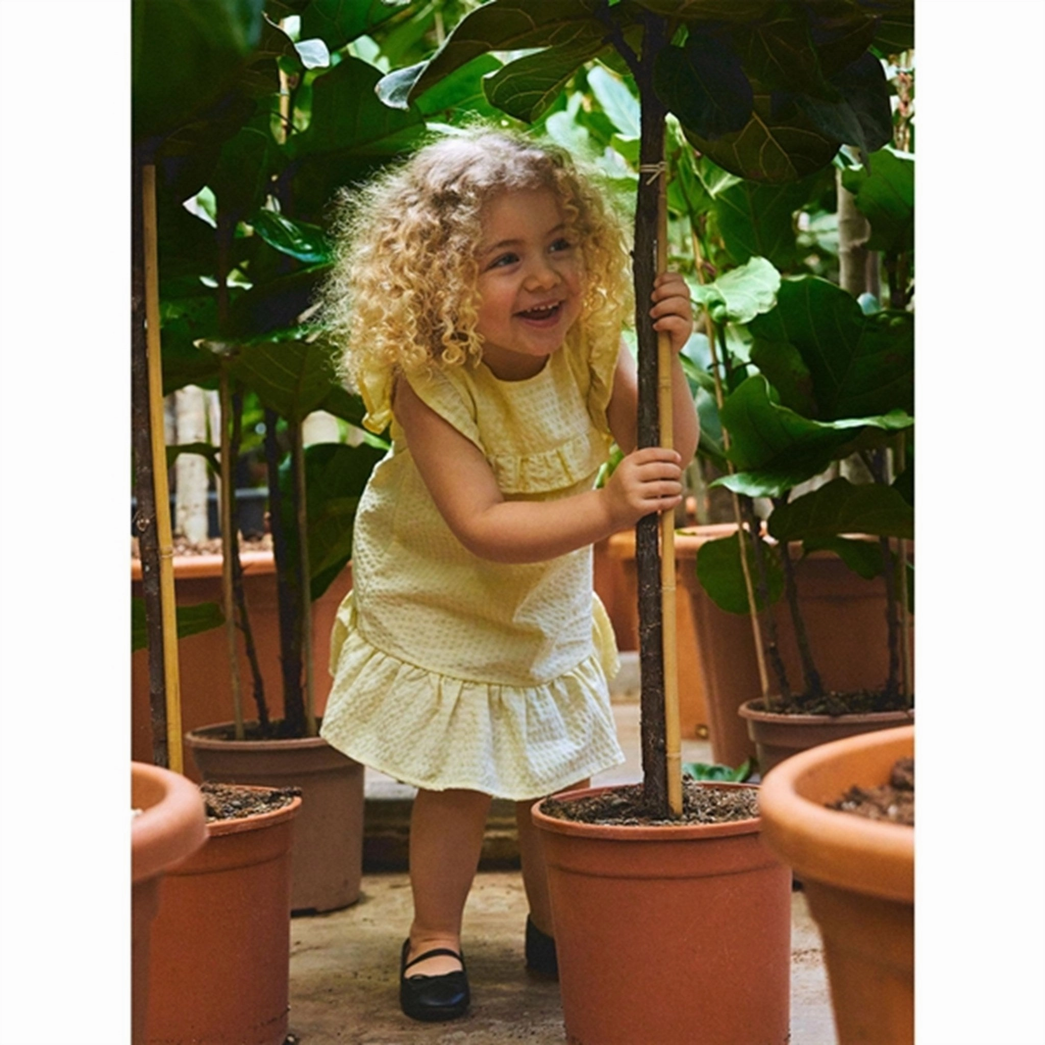 Name it Misted Yellow Ferille Dress Grass Soft