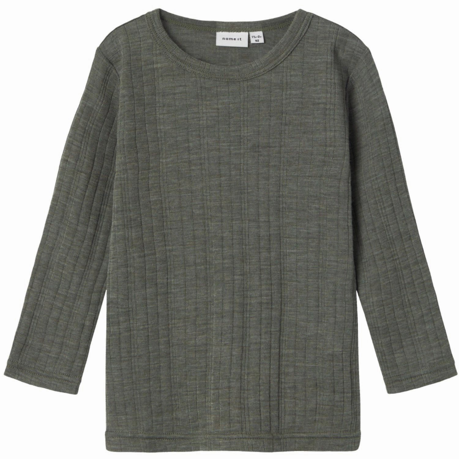 Trendy Apparel Personalized Touch Name It Mulled Basil Wang Wool Needle Blouse Solid Noos