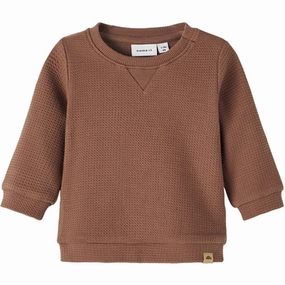 Name it Mustang Sopus Waffel Blouse Embroidered Logo Solid Hue