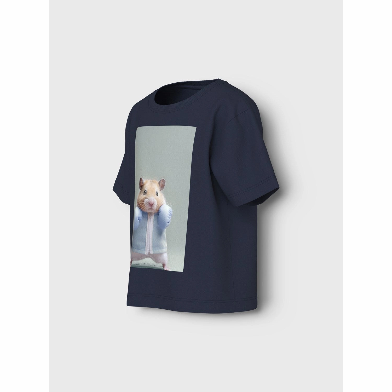 Name It Navy Blazer Boxing Hamster Nmmvoto Ss Nreg Top Relaxed Fit Design AntiStaticLining