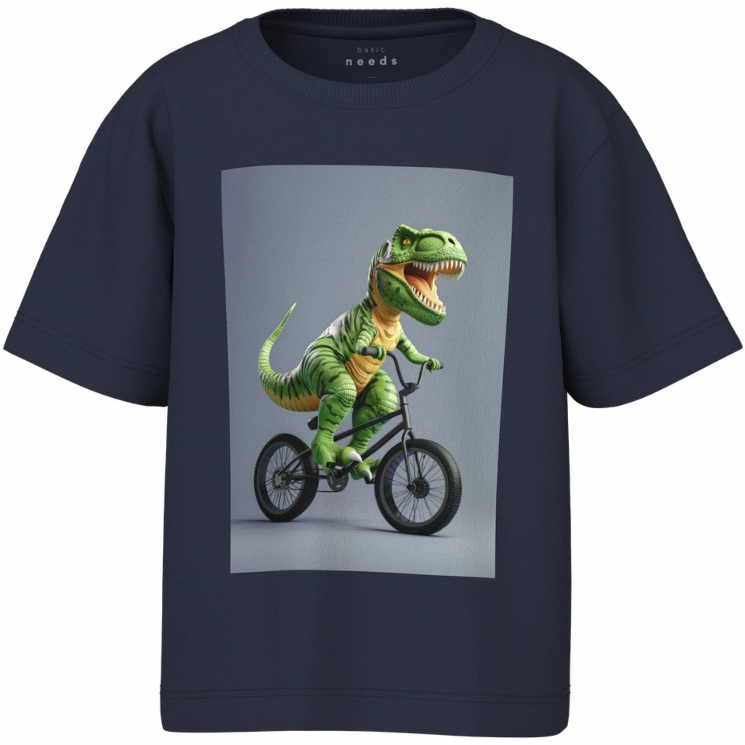 Name It Navy Blazer Dino Bike Nmmvoto Ss Nreg Top Wrinkle Resistant