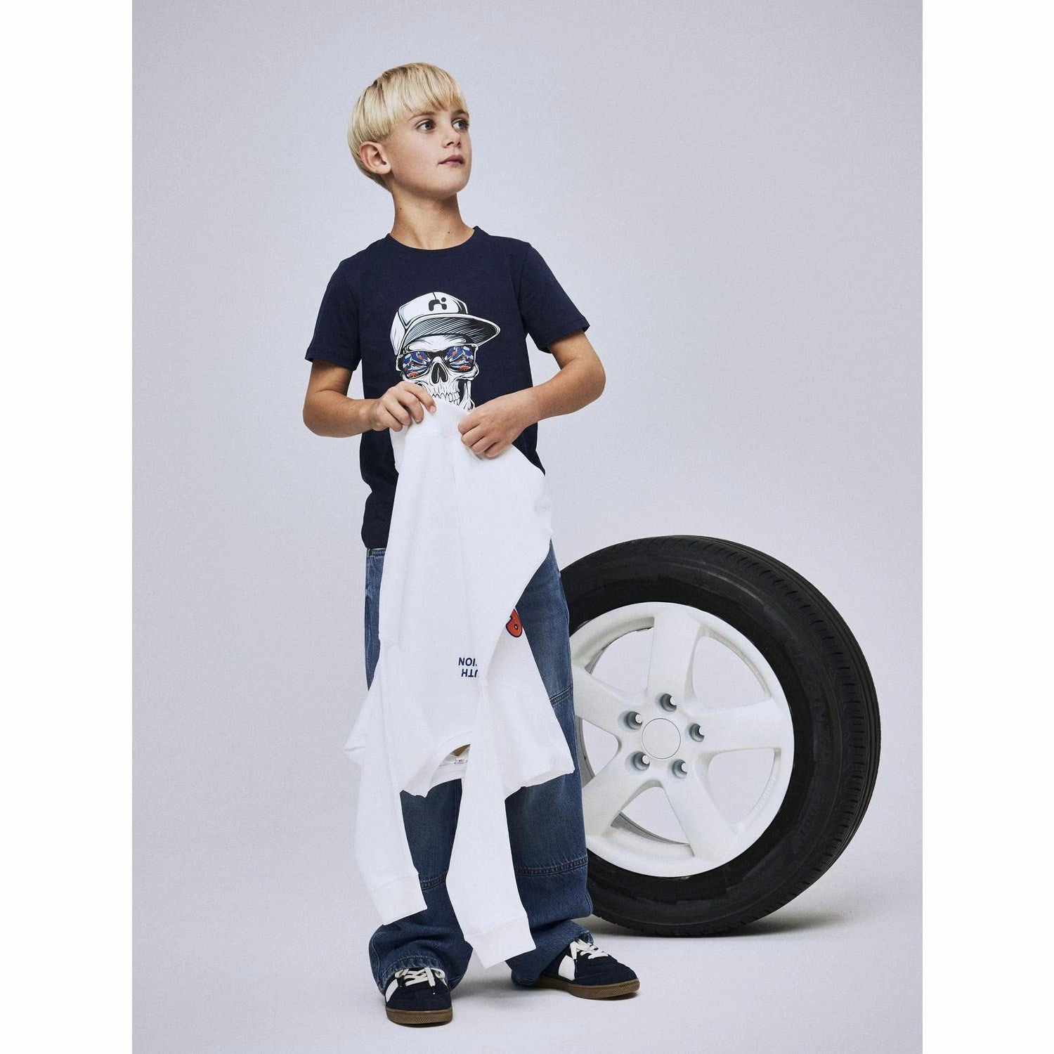 Name It Navy Blazer Nkmlorne Ss Top Casual and cool Moisture Management