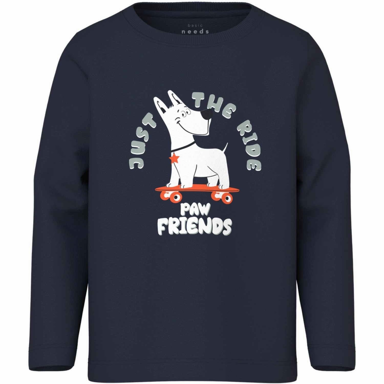 Name It Navy Blazer Skate Dog Nmmvux Ls Top Asymmetrical Cut