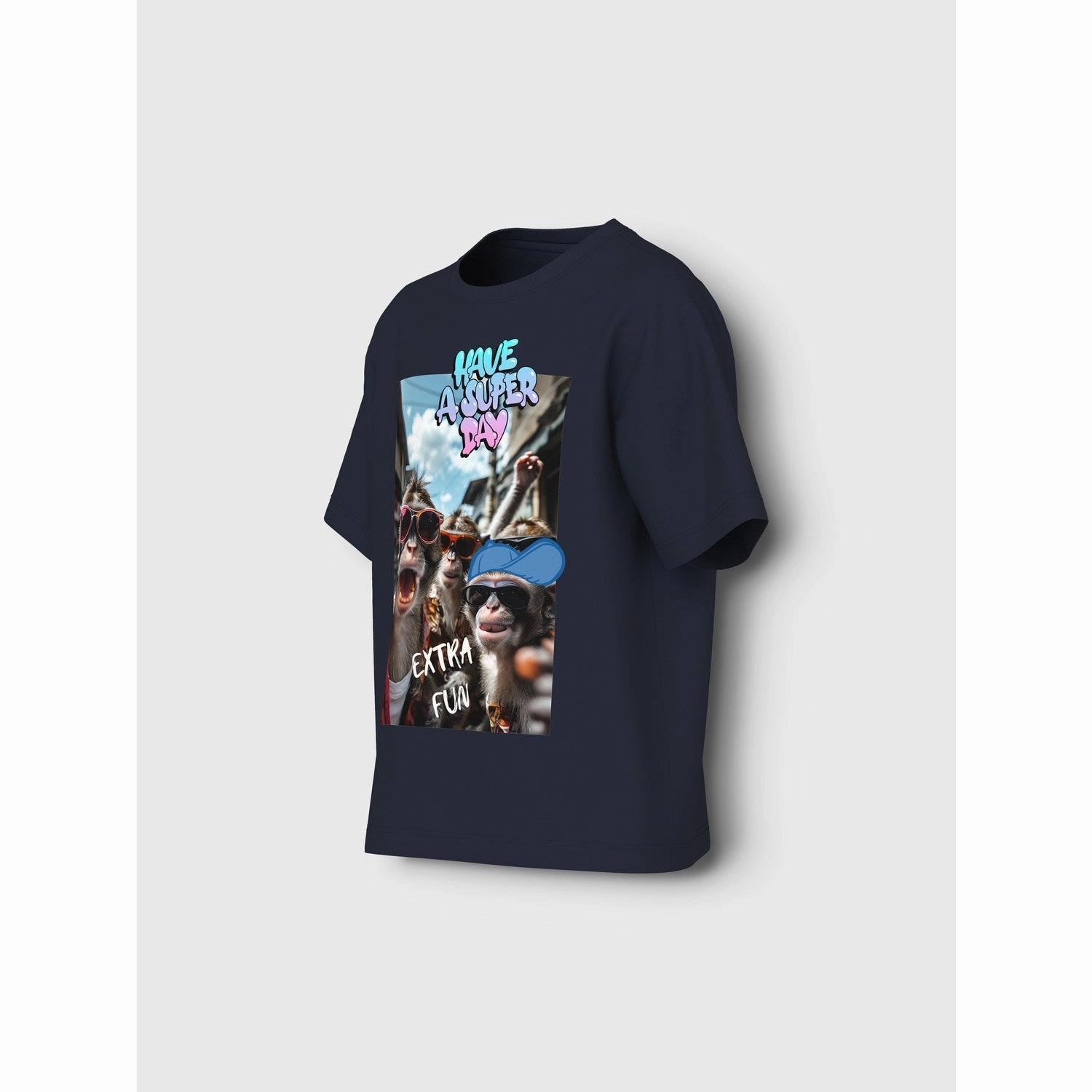 Name It Navy Blazer Super Day Nkmvoto Ss Nreg Top Minimalist fashion Vintage Wash Effect