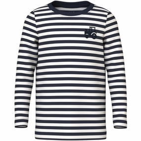 Name It Navy Blazer Tractor Nmmvilly Ls Slim Top Lightweight Layer