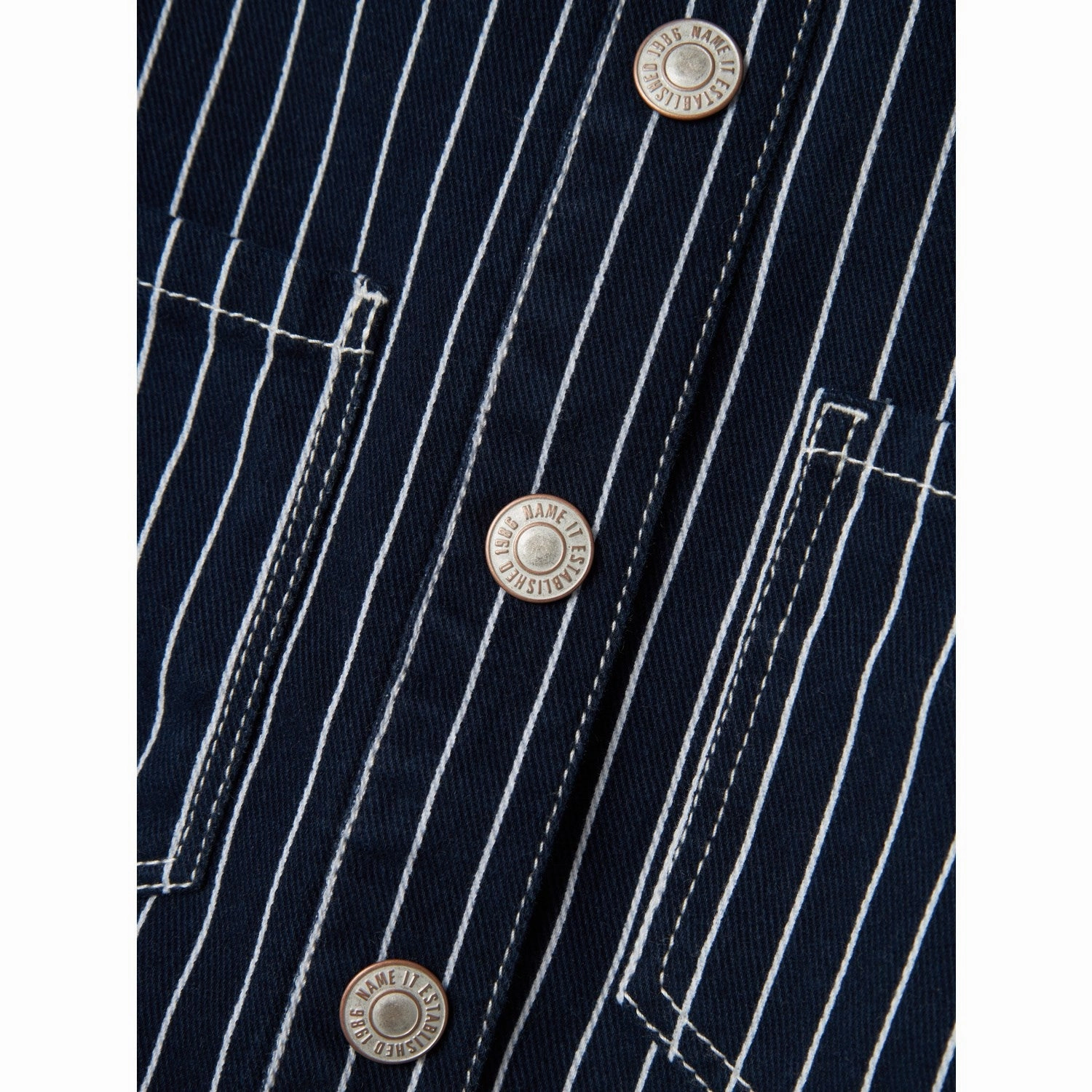 Name It Navy Blazer Zoe Twill Oversize Stripe Shirt Soft Touch Fabric Fall Foliage