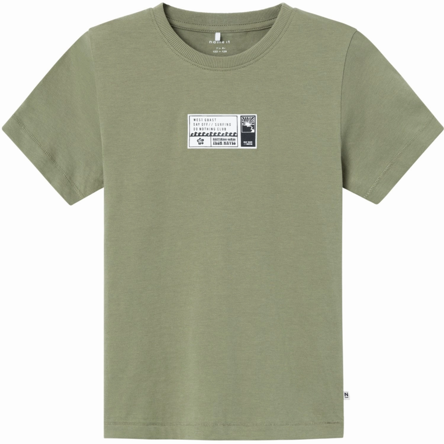 Simple Style Heat Transfer Printing Name It Oil Green Holasse T-Shirt