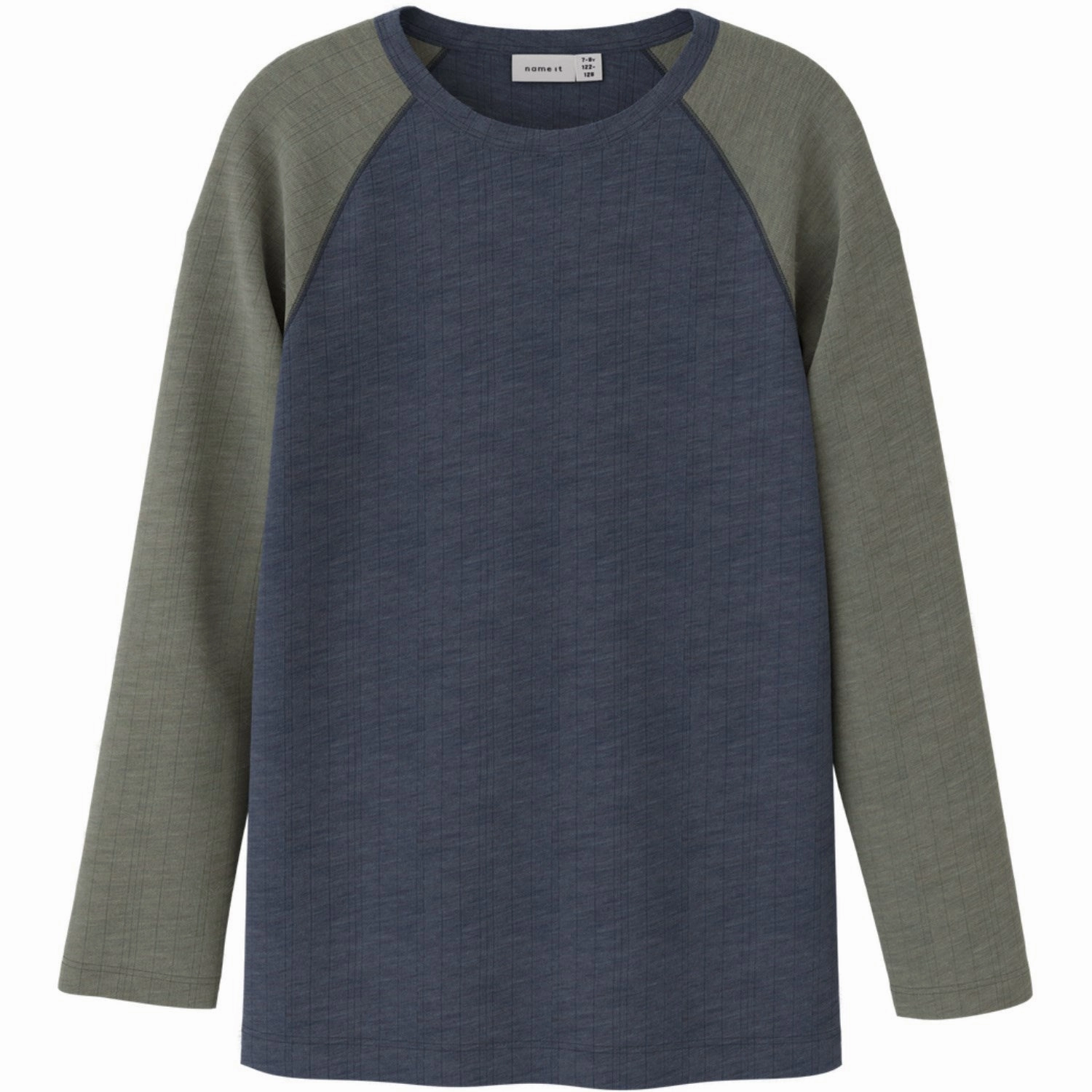 Name It Ombre Blue Wang Wool Needle Blouse Solid Eco-Friendly Choice