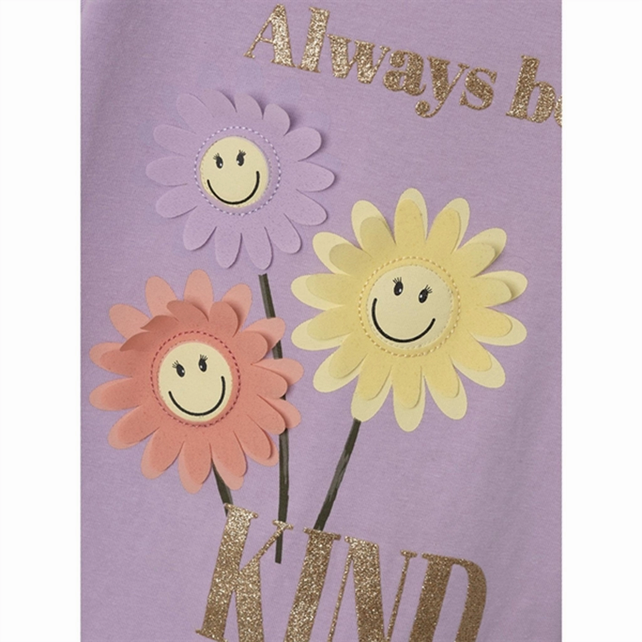 Name it Orchid Bloom Farna Happy T-Shirt LowImpact Manufacturing