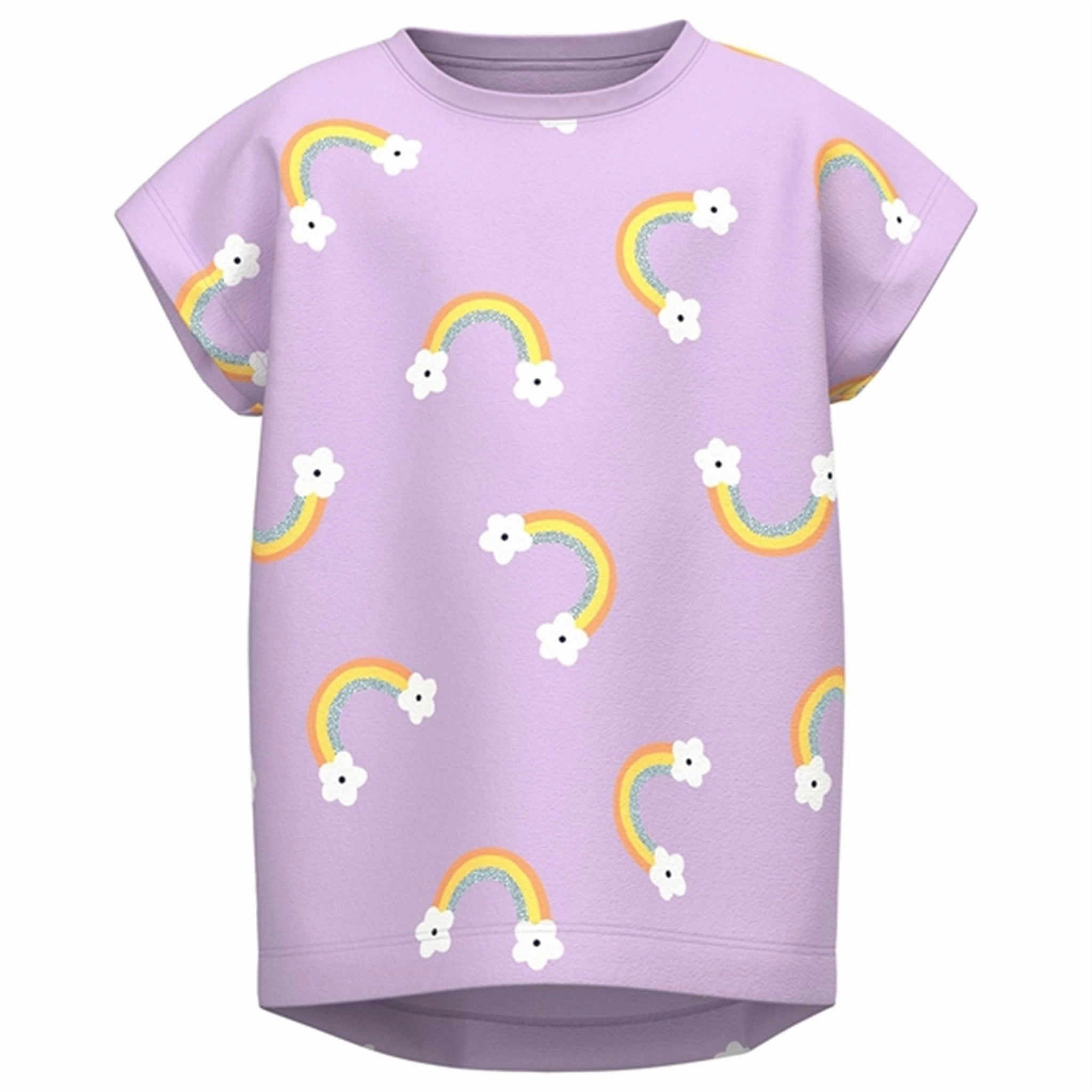 Name it Orchid Bloom Rainbow AOP Vigga T-Shirt Plus size clothing Athletic Fit