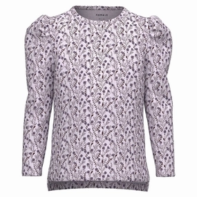 Flexible Knit Striped Pattern Name it Orchid Hush Kim Blouse