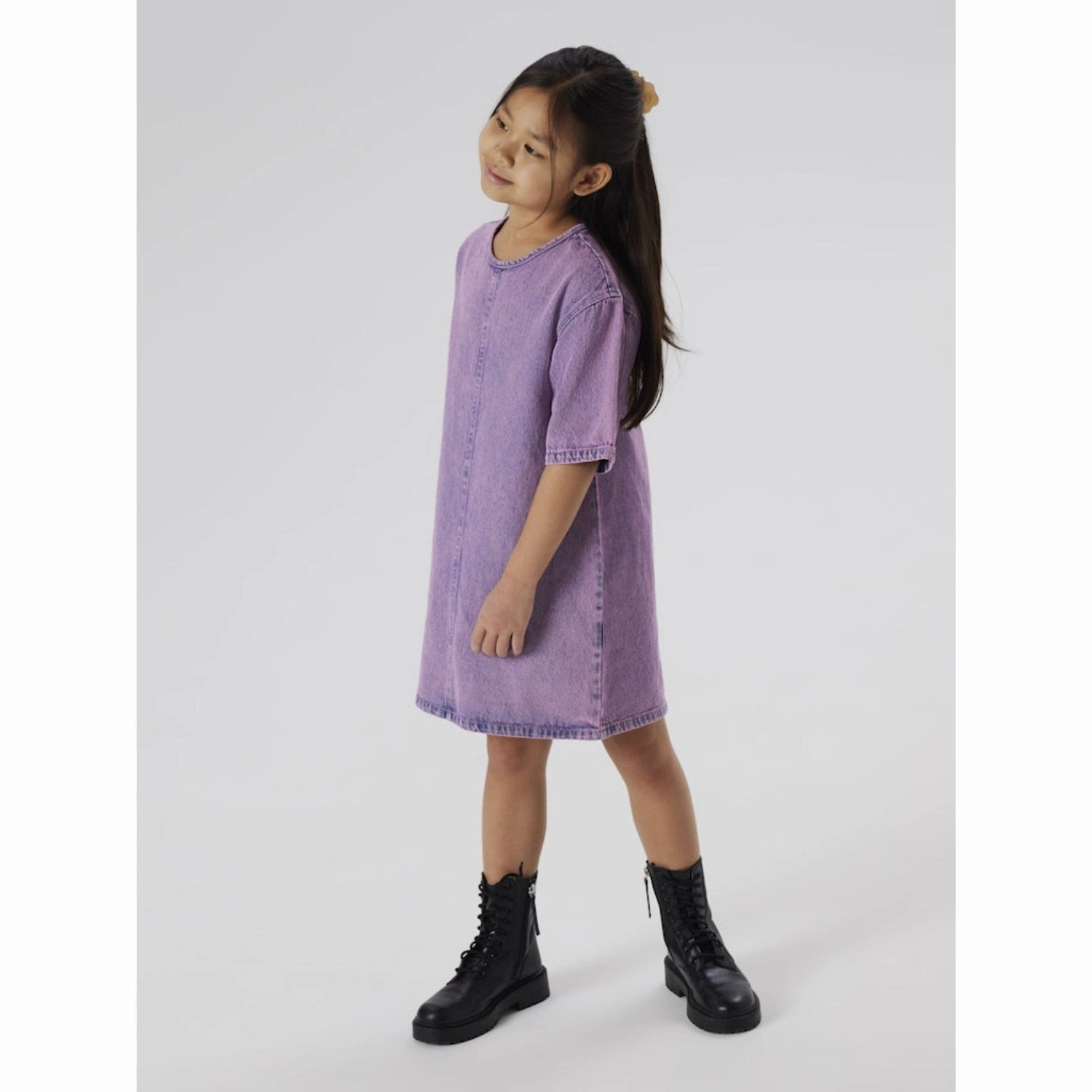 Name It Orchid Overdyed Nkfmaggie Dnm Dress 4009-Za F Chic Layering