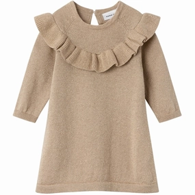 FoldablePackaging Party Perfect Name it Oxford Tan Resine Knit Dress