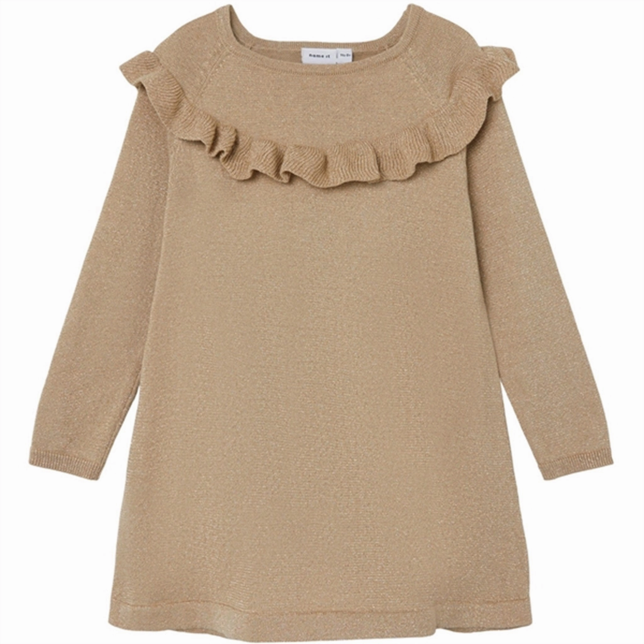 Name it Oxford Tan Resine Knit Dress Versatile Design Feminine Look