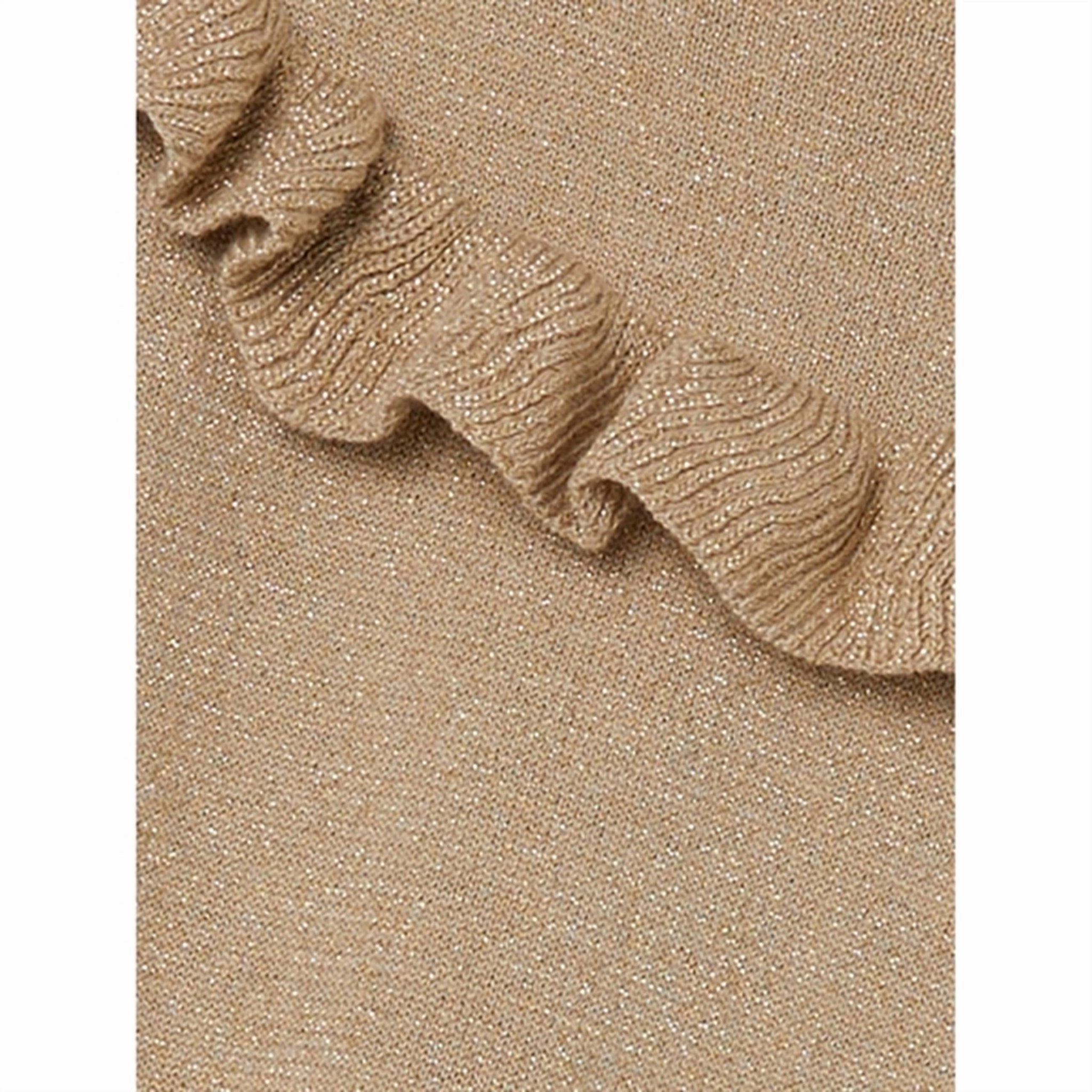 Name it Oxford Tan Resine Knit Dress Side Ruching Flexible Style